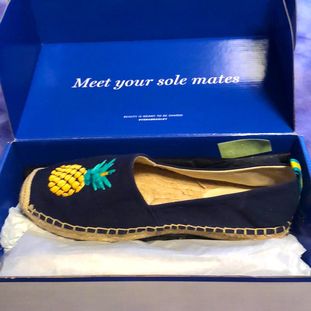Vera Bradley Pineapple Espadrille Shoes Size 8